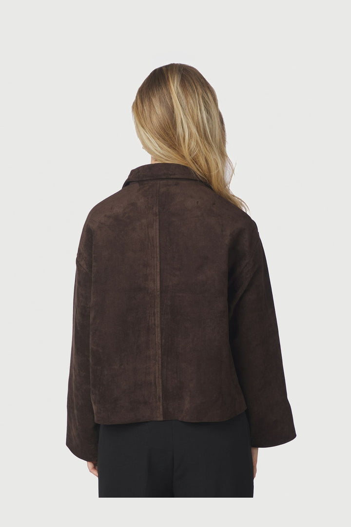 Neo Noir - Titan Faux Suede Leather Jacket 170718 - 676 - Dark Brown