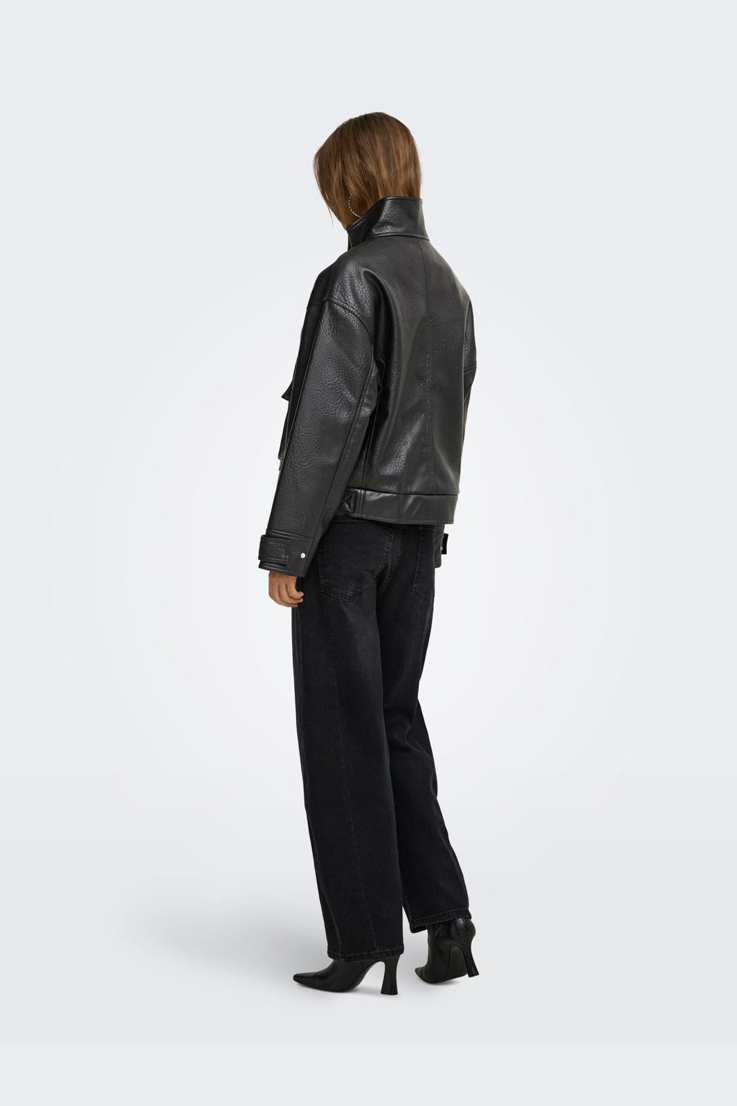 Only - Onlvani Ls Faux Leather Biker Jacket Pn - 5205108 Black