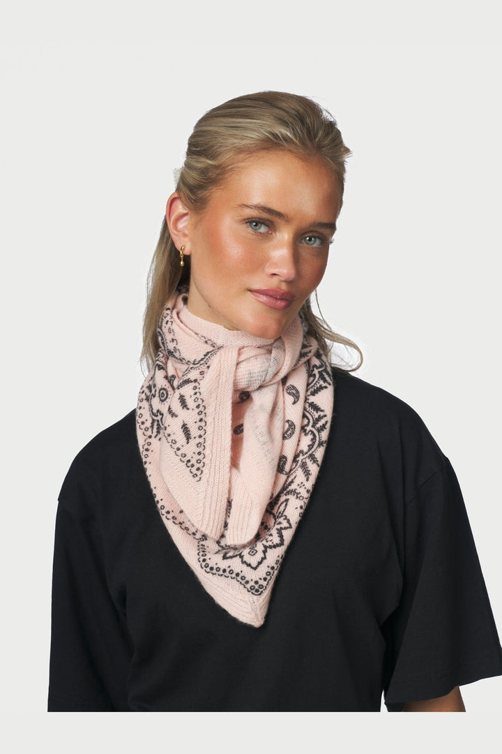 Neo Noir - Lolana Paisley Knit Scarf 170741 - 172 - Powder