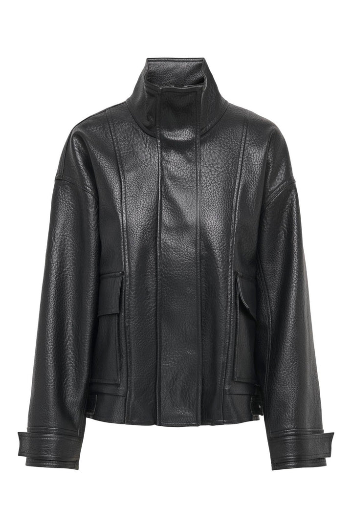 Only - Onlvani Ls Faux Leather Biker Jacket Pn - 5205108 Black