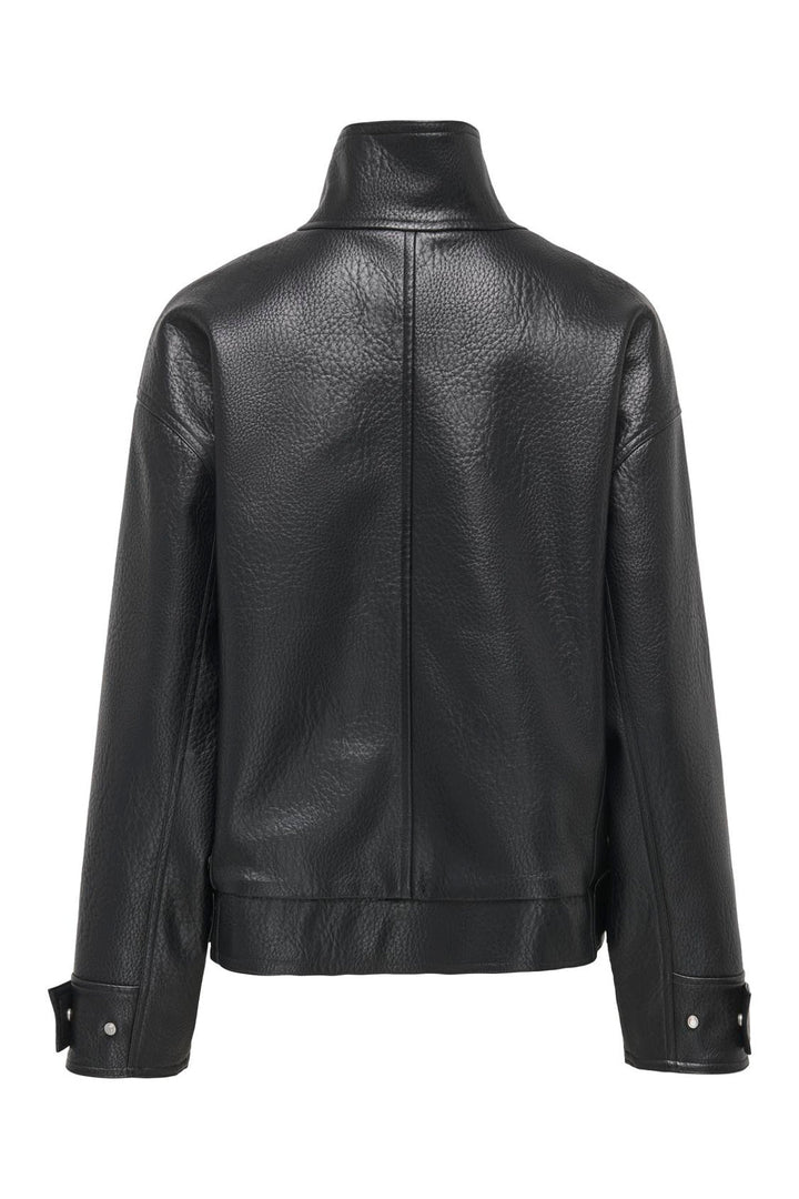Only - Onlvani Ls Faux Leather Biker Jacket Pn - 5205108 Black