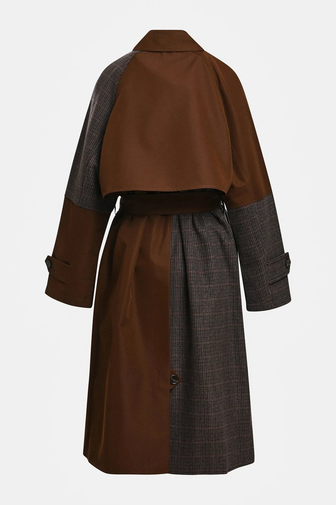 Essentiel Antwerp - Kagu Patchwork Trench Coat - K1ba Combo1 Bear Me Frakker 