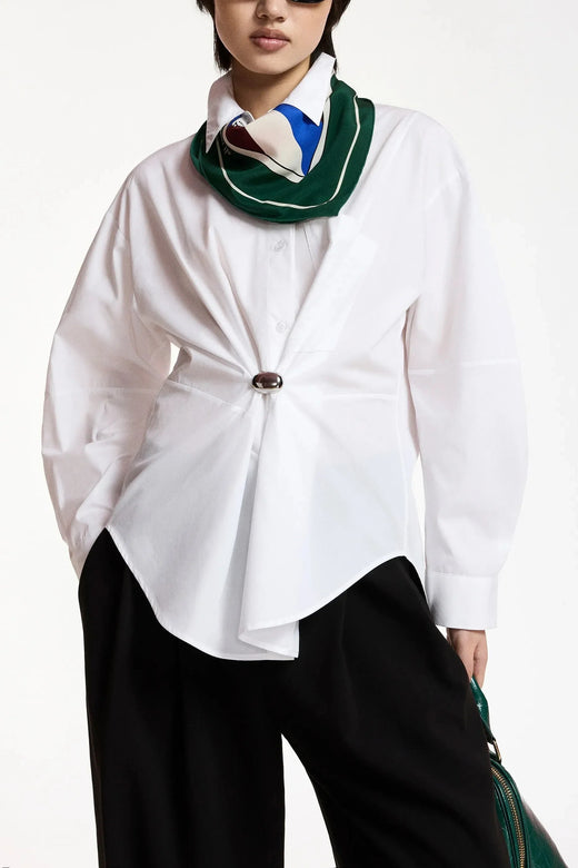 Essentiel Antwerp - Kreative Oversized Shirt - Wh00 White Skjorter 