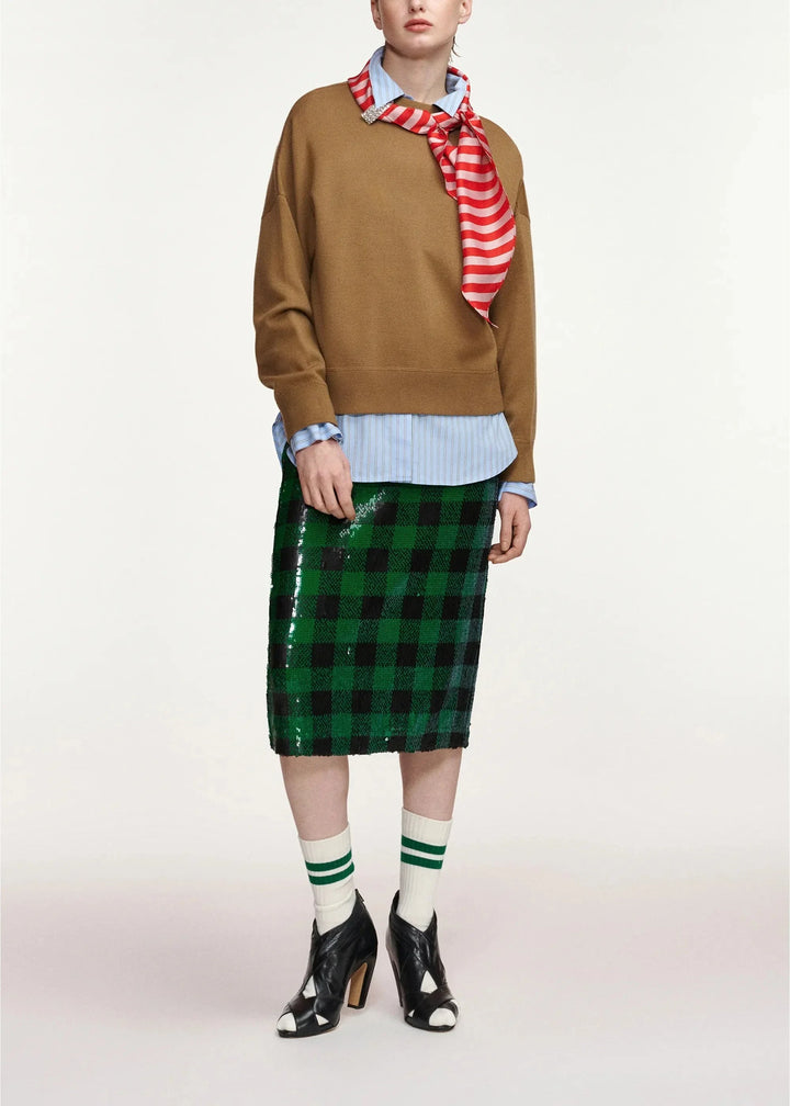 Essentiel Antwerp - Kurtis Pullover With Scarf - Cc05 Camel Club Bluser 