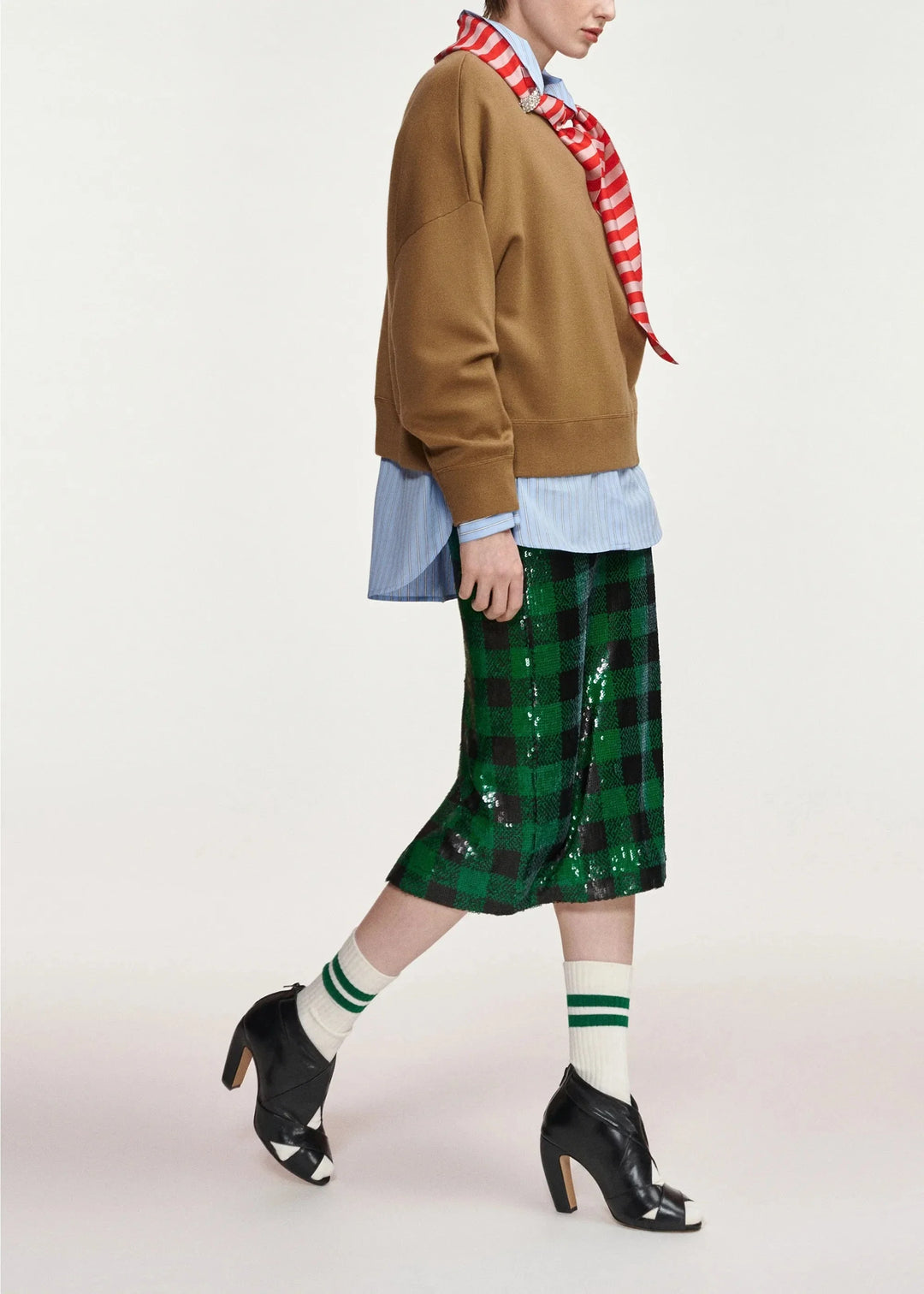 Essentiel Antwerp - Kurtis Pullover With Scarf - Cc05 Camel Club Bluser 