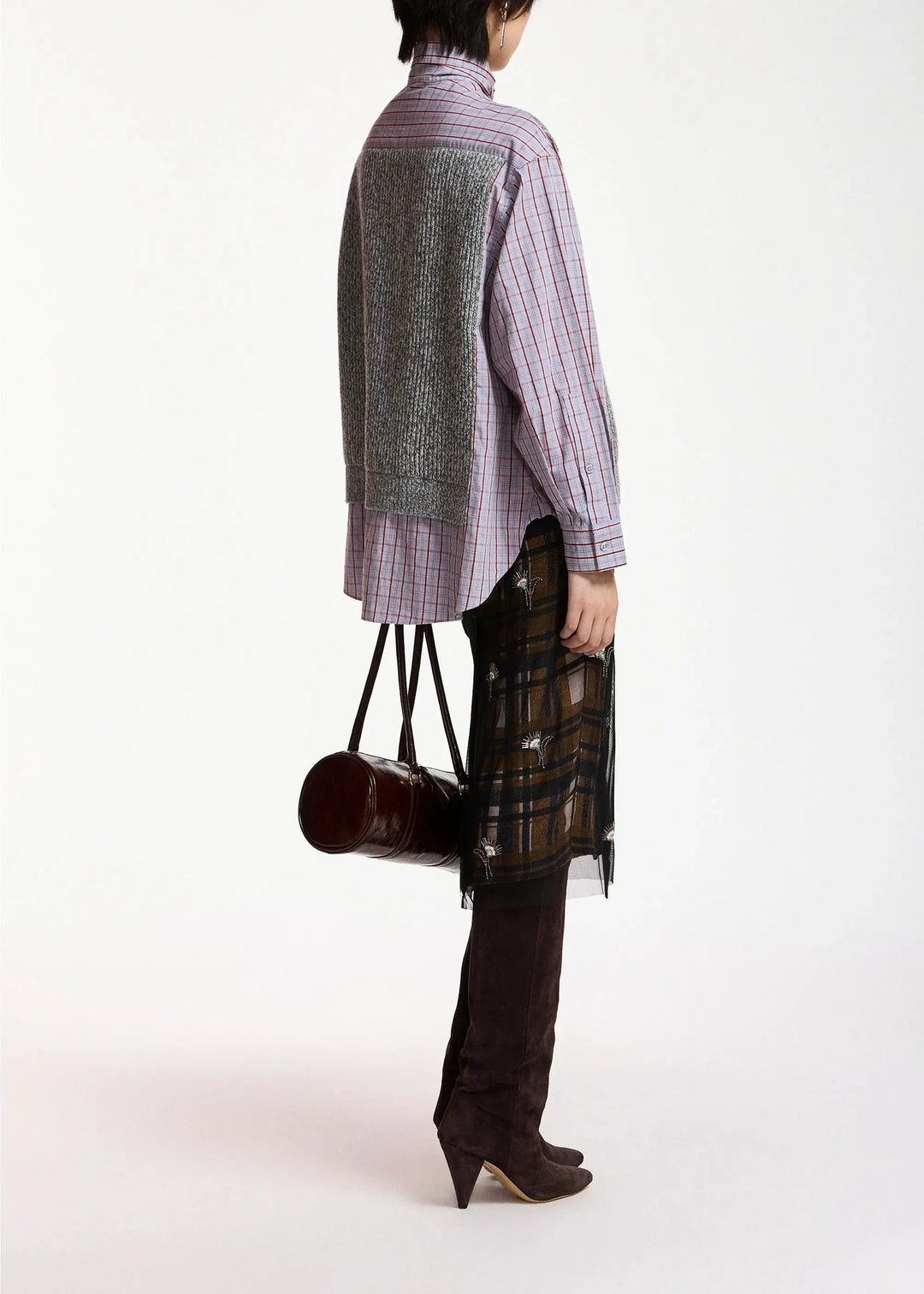 Essentiel Antwerp - Kute Fabric Mix Shirt - K1mm Combo1 Mushroom Mood Skjorter 