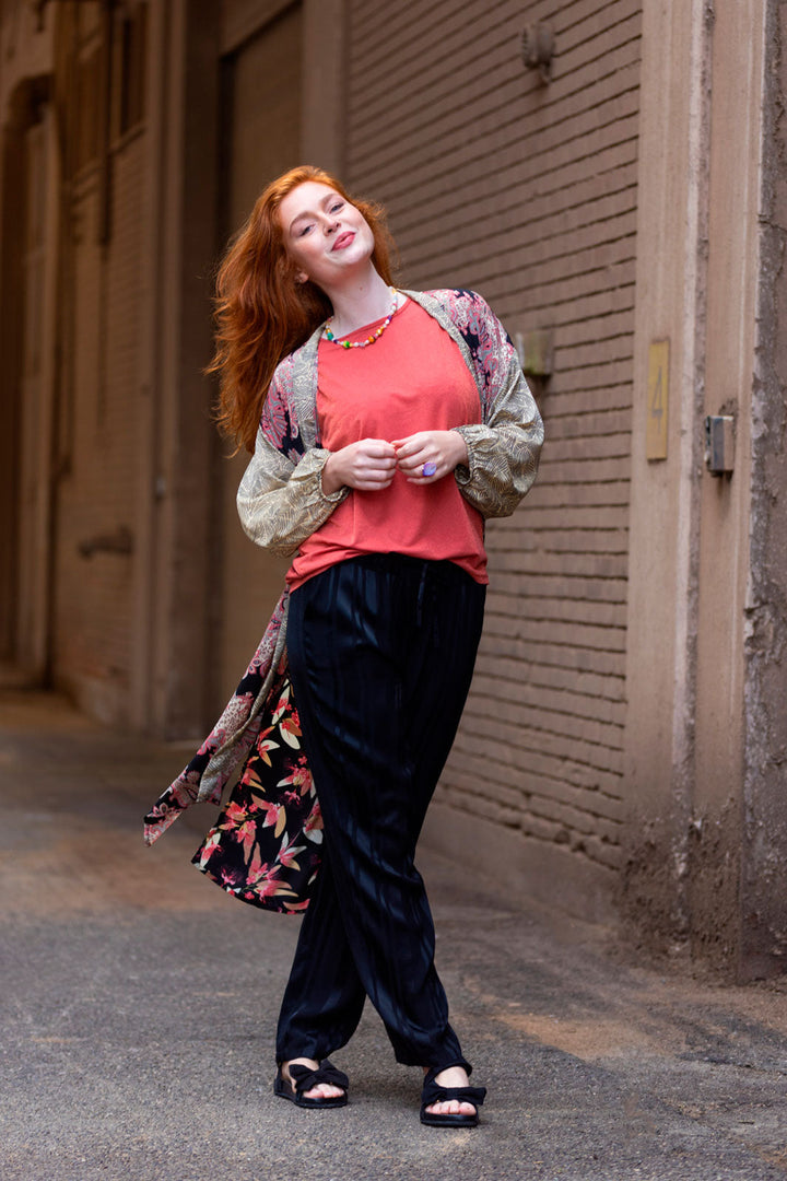 Black Colour - Bcrena Satin Pant - Black