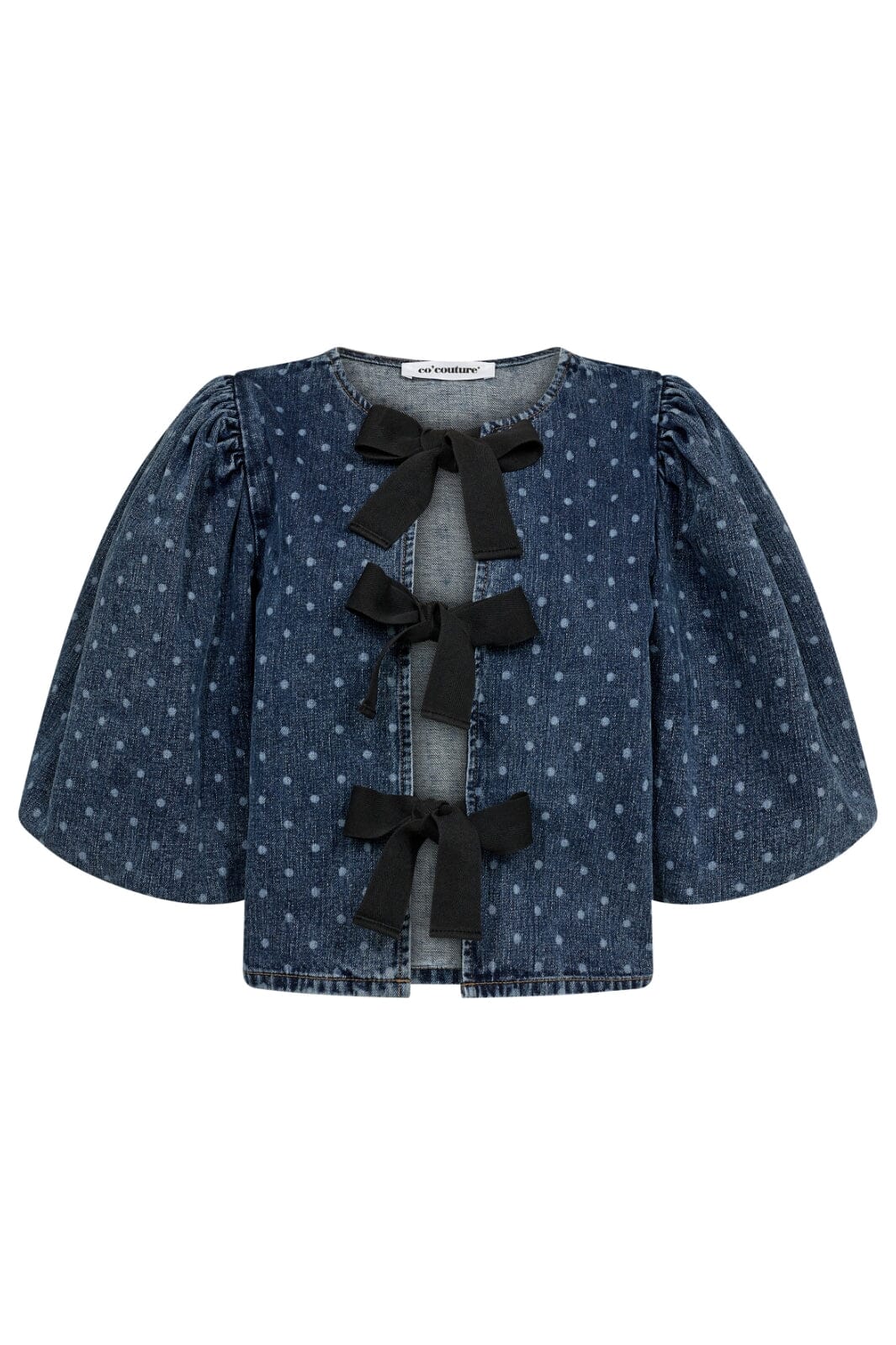 Co´couture - Darincc Dot Bow Blouse 35597 - 552 Denim Blue