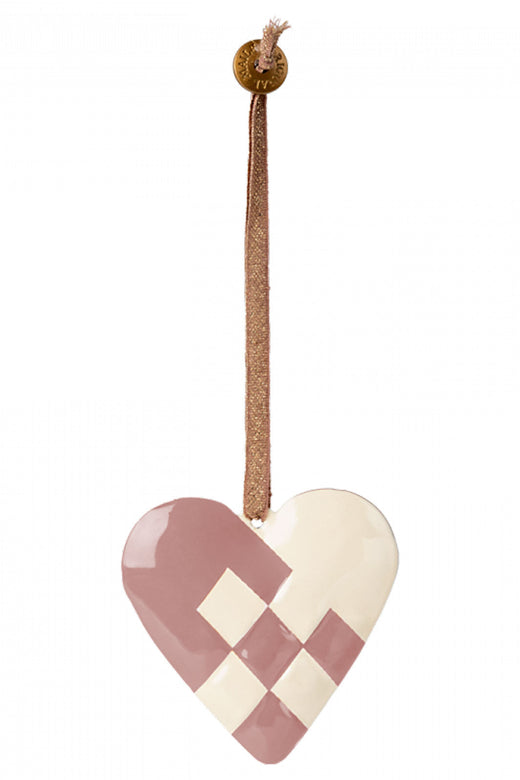 Forudbestilling - Maileg - Metal Ornament, Braided Heart - Light Purple (2022-20-10) Jul 