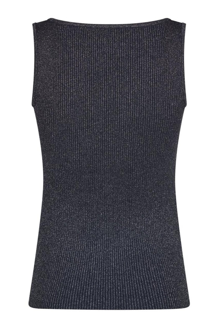 Neo Noir - Talia Glitter Knit Top - Midnight Blue