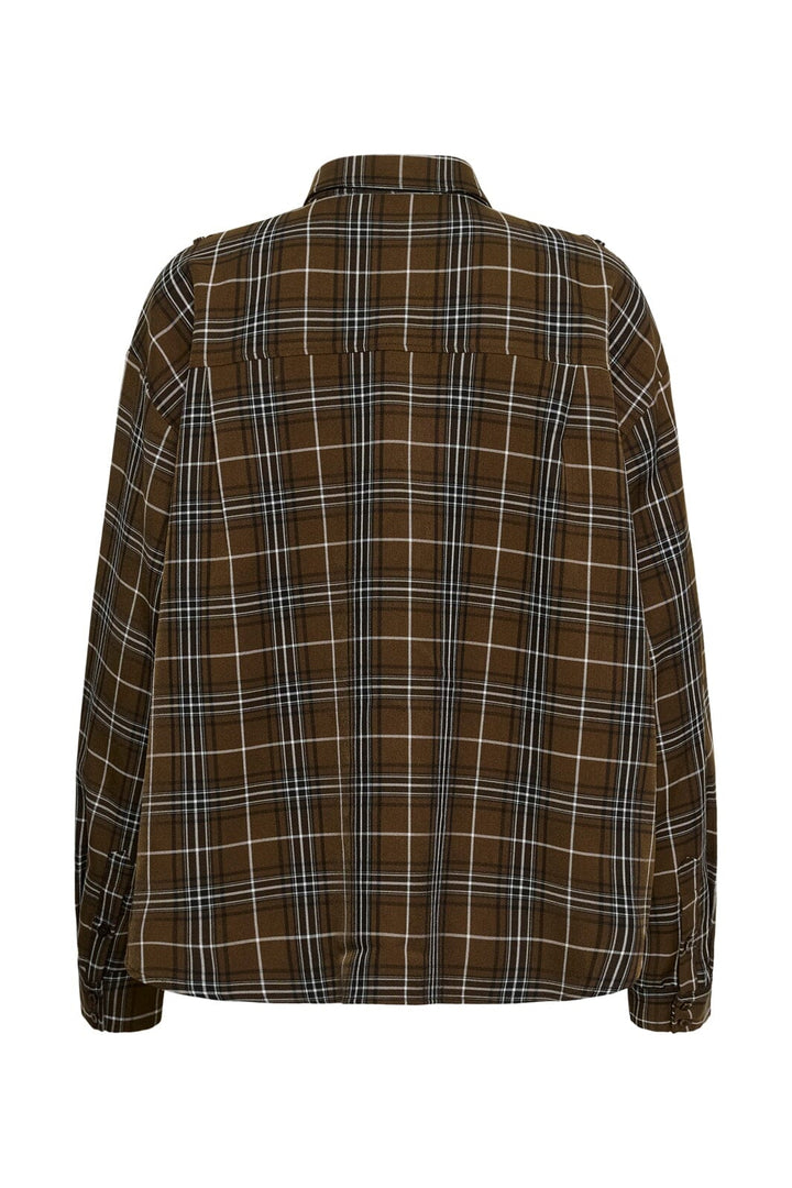 Gestuz - Gzaleya Shirt 10911461 - 109881 - Green Olive Check