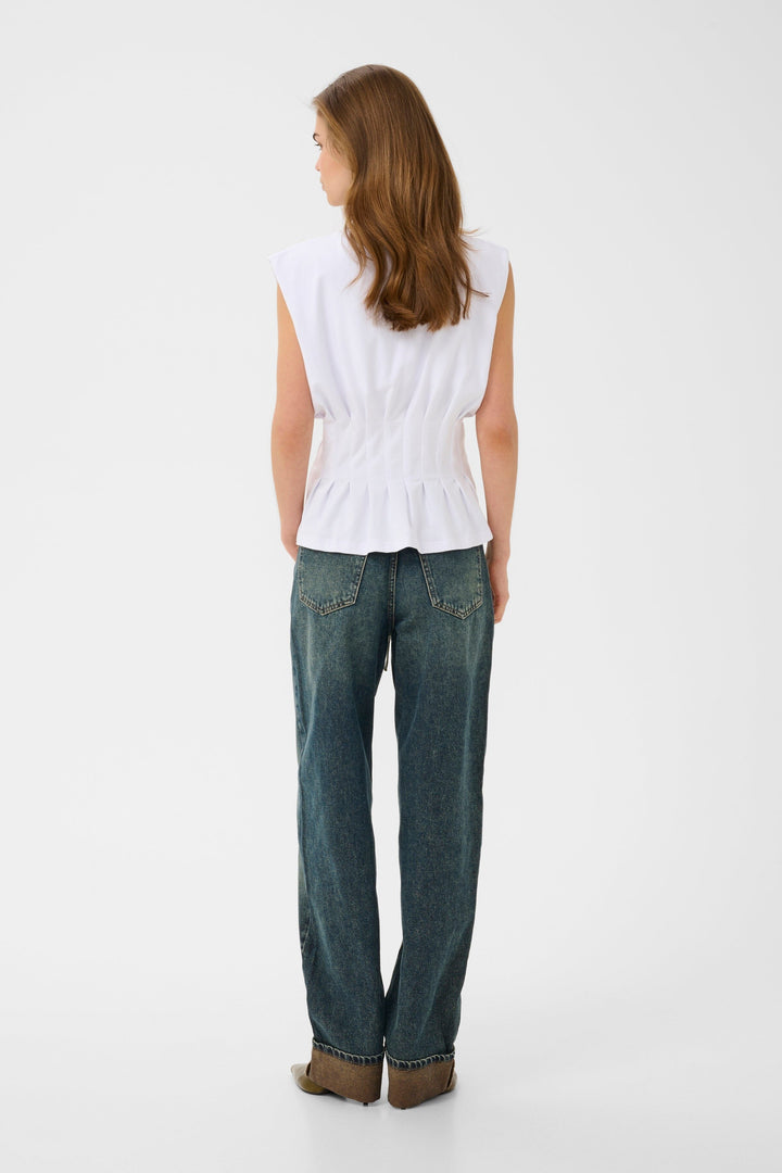 Gestuz - Gzinez Sl Tee 10911382 - 110601 - Bright White Toppe 