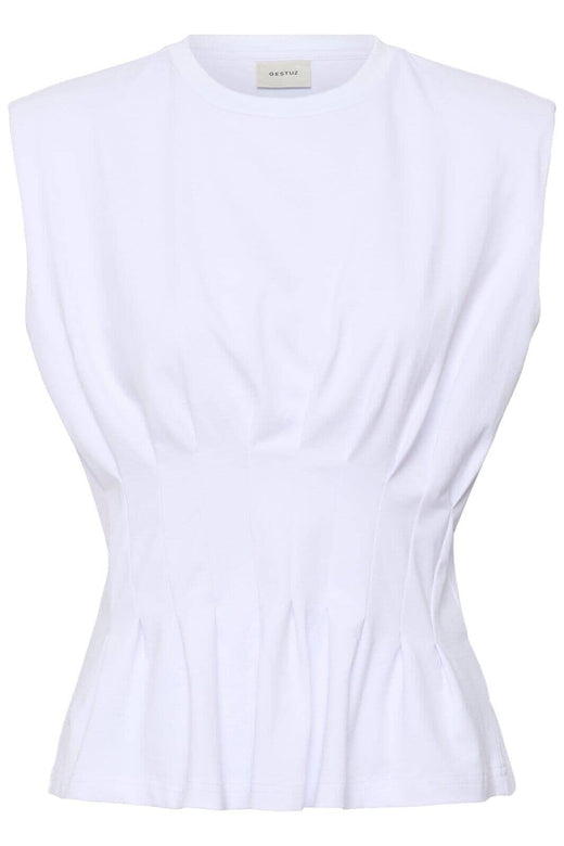 Gestuz - Gzinez Sl Tee 10911382 - 110601 - Bright White Toppe 