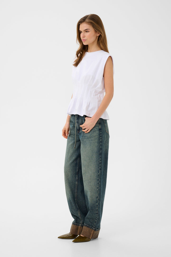 Gestuz - Gzinez Sl Tee 10911382 - 110601 - Bright White Toppe 