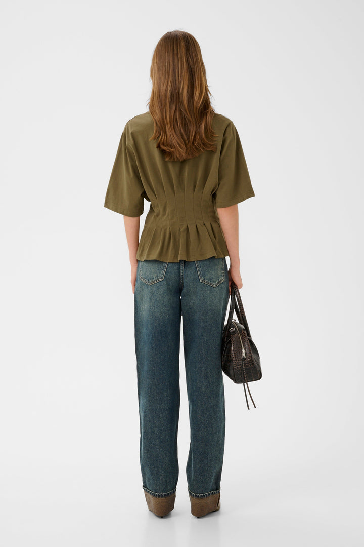 Gestuz - Gzinez Tee 10910147 - 190622 - Military Olive Bluser 