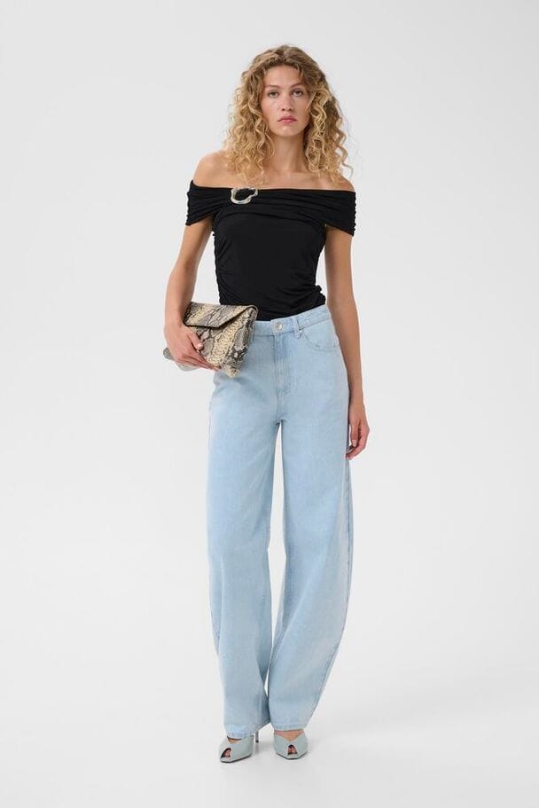 Gestuz - Gzlaily Off Shoulder Top 10911093 - 100017 - Black Bluser 