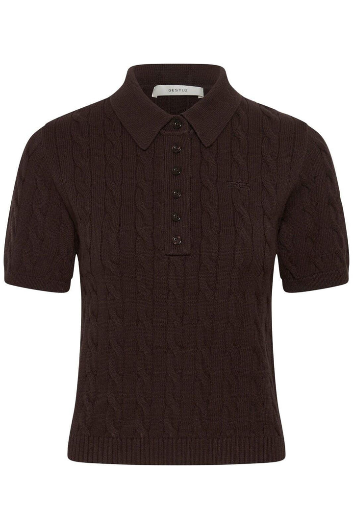 Gestuz - Gzthilla Polo Pullover 10911086 - 191106 - Molé Strikbluser 