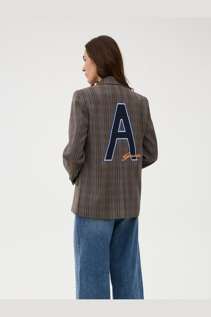 Gossia - Beatricego Blazer G3322 - Brown Blue Checks