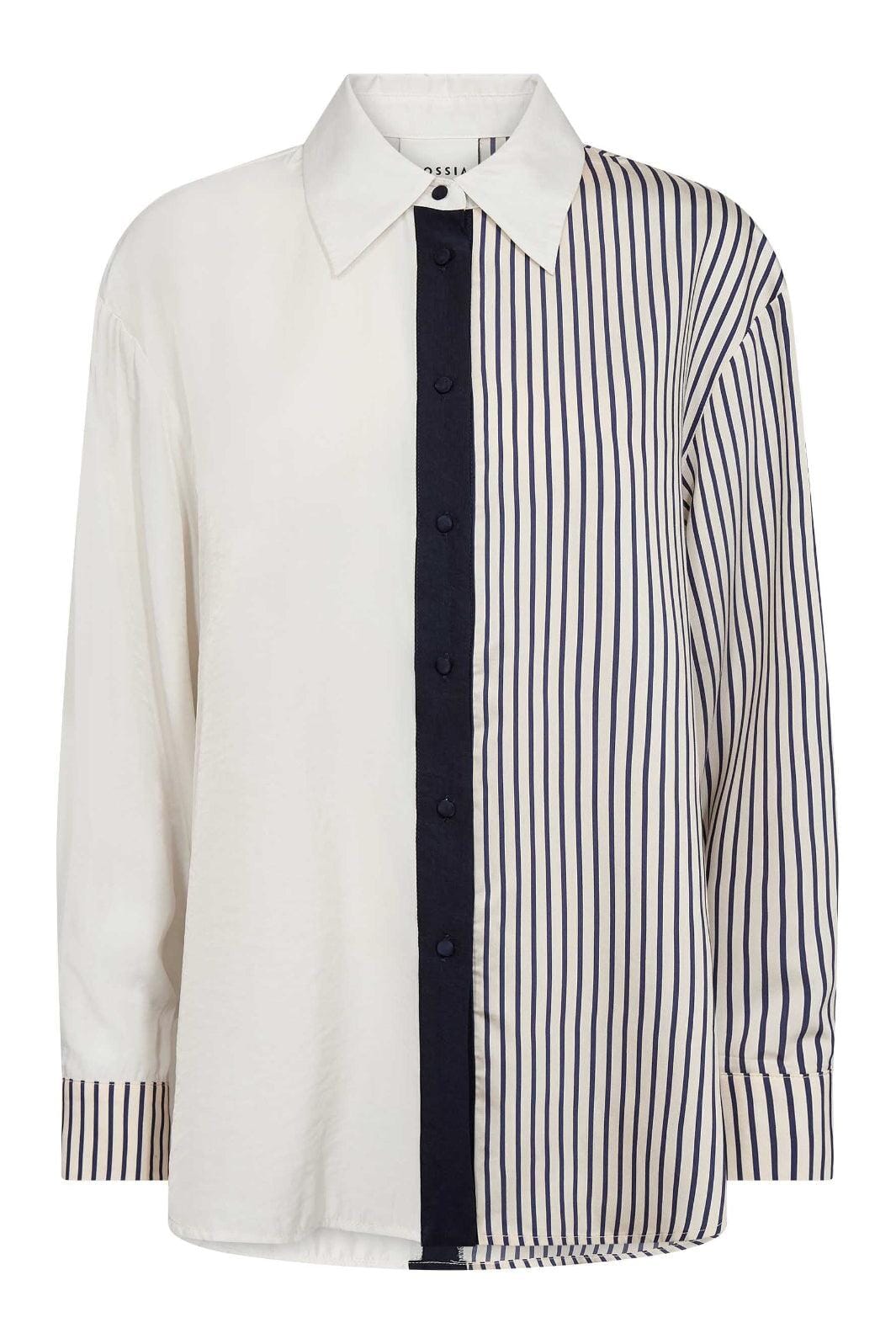 Gossia - Cecilego Shirt G3313 - Navy Creme Stripes Skjorter 