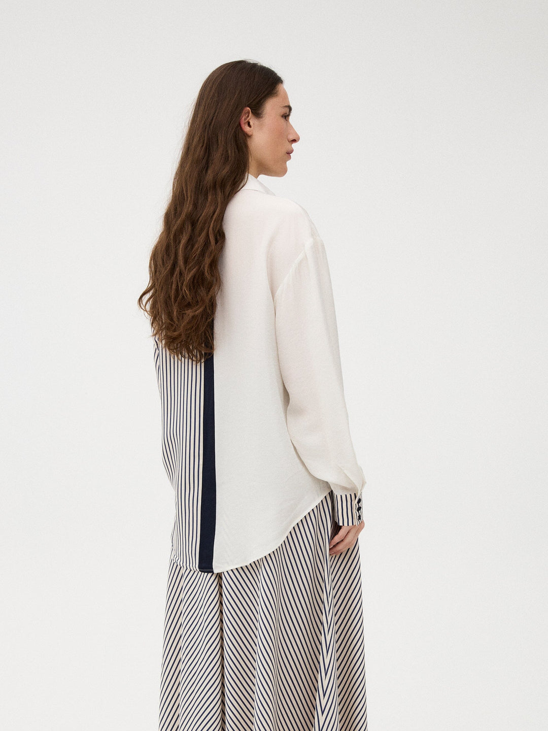 Gossia - Cecilego Shirt G3313 - Navy Creme Stripes Skjorter 