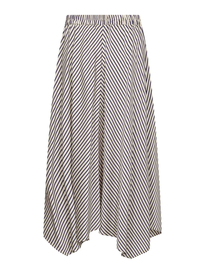 Gossia - Cloriego Skirt G3314 - Navy Creme Stripes Nederdele 