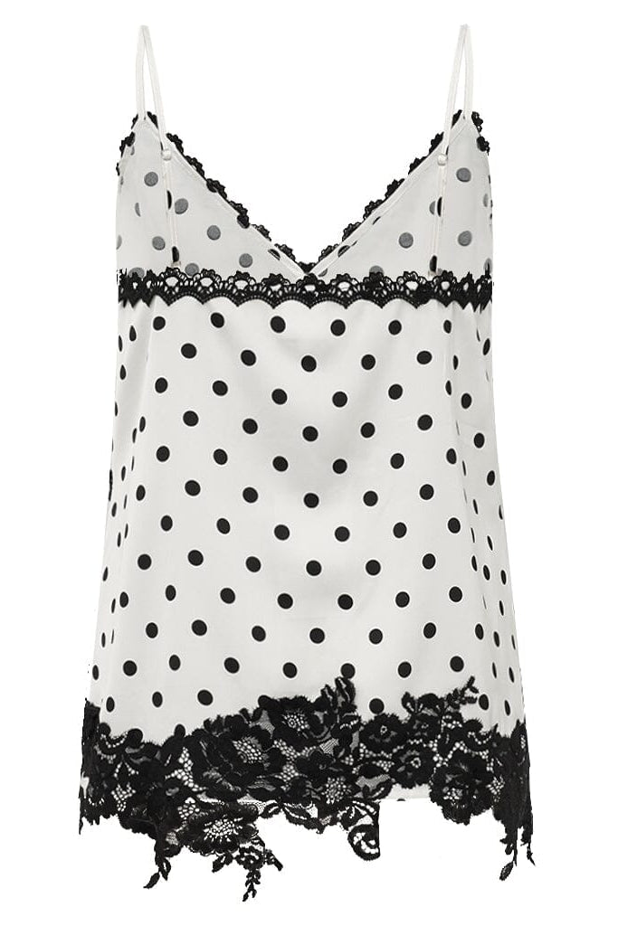 Gossia - Dagnygo Jo Top G3011 - Off-White Black Dots Toppe 