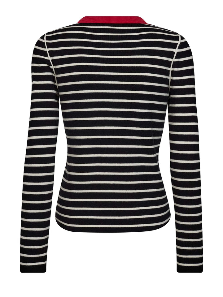 Gossia - Fabiolago Jumper G3116 - Black / Off-White Stripes T-shirts 