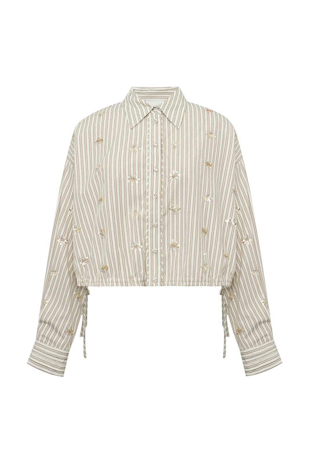 Gossia - Gemmago Shirt G3147 - Creme Brown Stripes