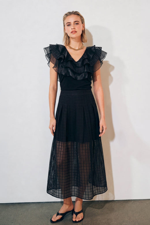 Gossia - Julissaago Skirt G3583 - Black Nederdele 