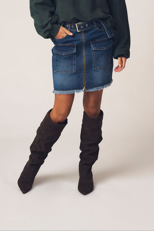 Gossia - Lizgo Skirt G3072 - Dark Blue Wash Nederdele 