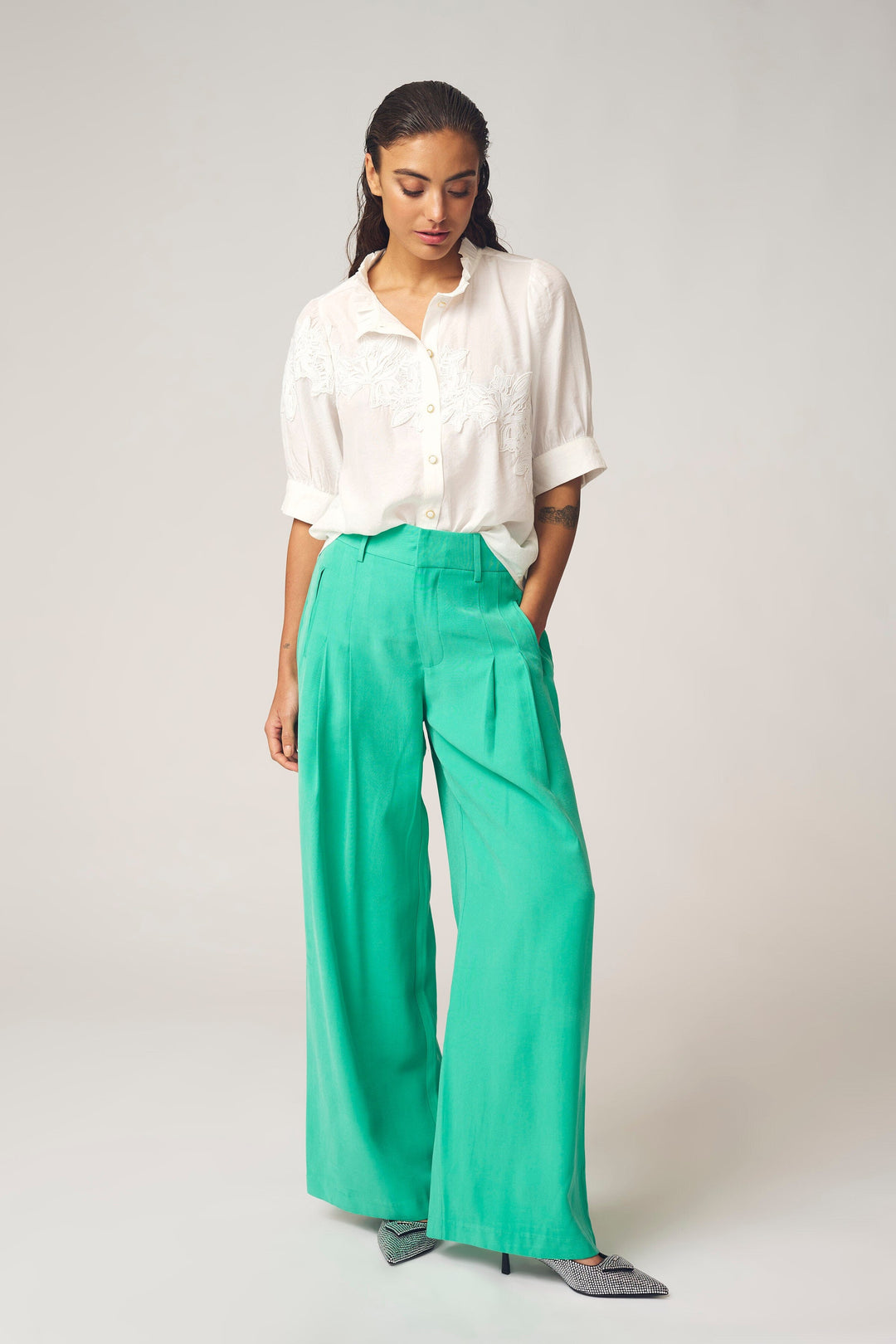 Gossia - Milgo Ellie Blouse G3152 - Off-White Bluser 