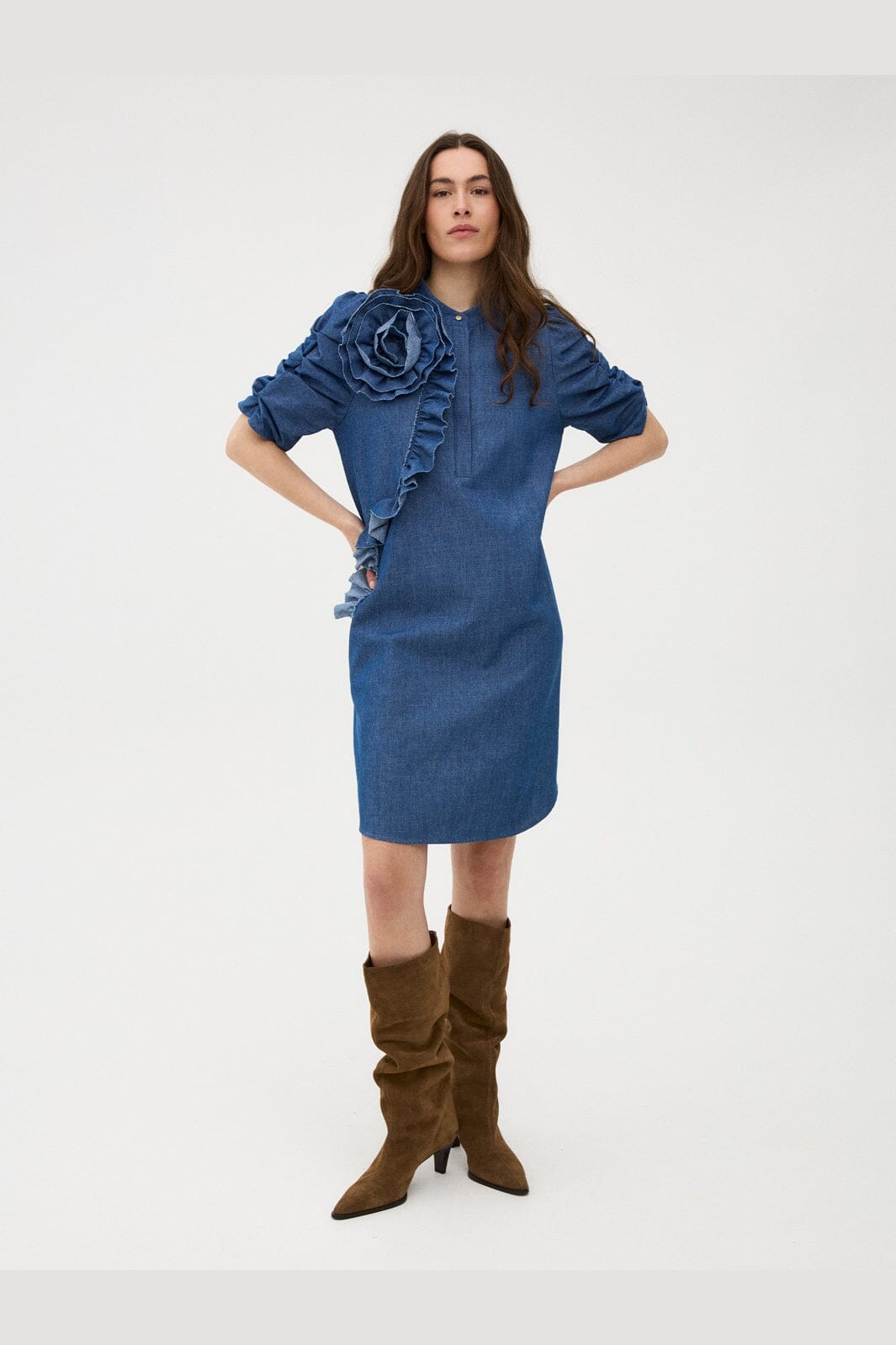 Gossia - Miljago Jo Dress G3388 - Denim Chambrey