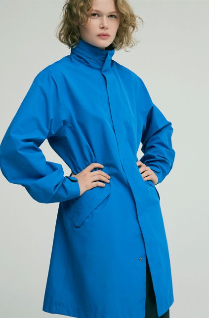 H2O - Rømø Logo Lw Rain Long Jacket 100982 - 2610 - Blue Regntøj 