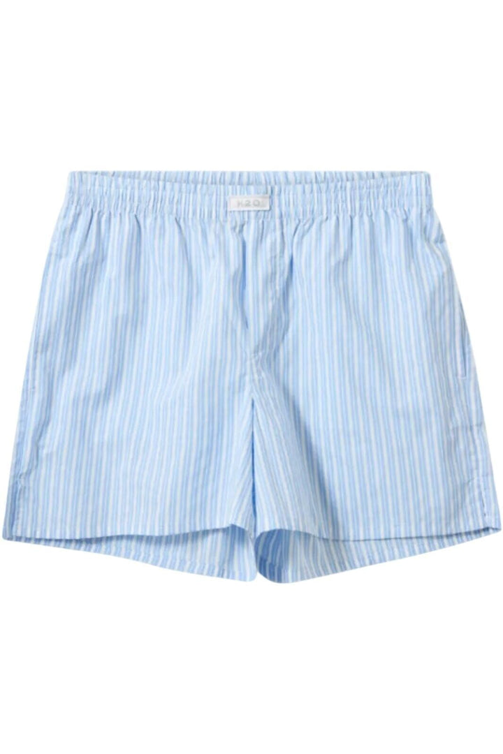 H2O - Rønne Essential Pajamas Shorts 100165 - 7092 - Light Blue/White Shorts 
