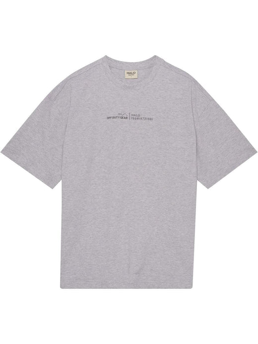 Halo - Graphic Boxy T-Shirt 230418 - 2010 - Light Grey Melange T-shirts 
