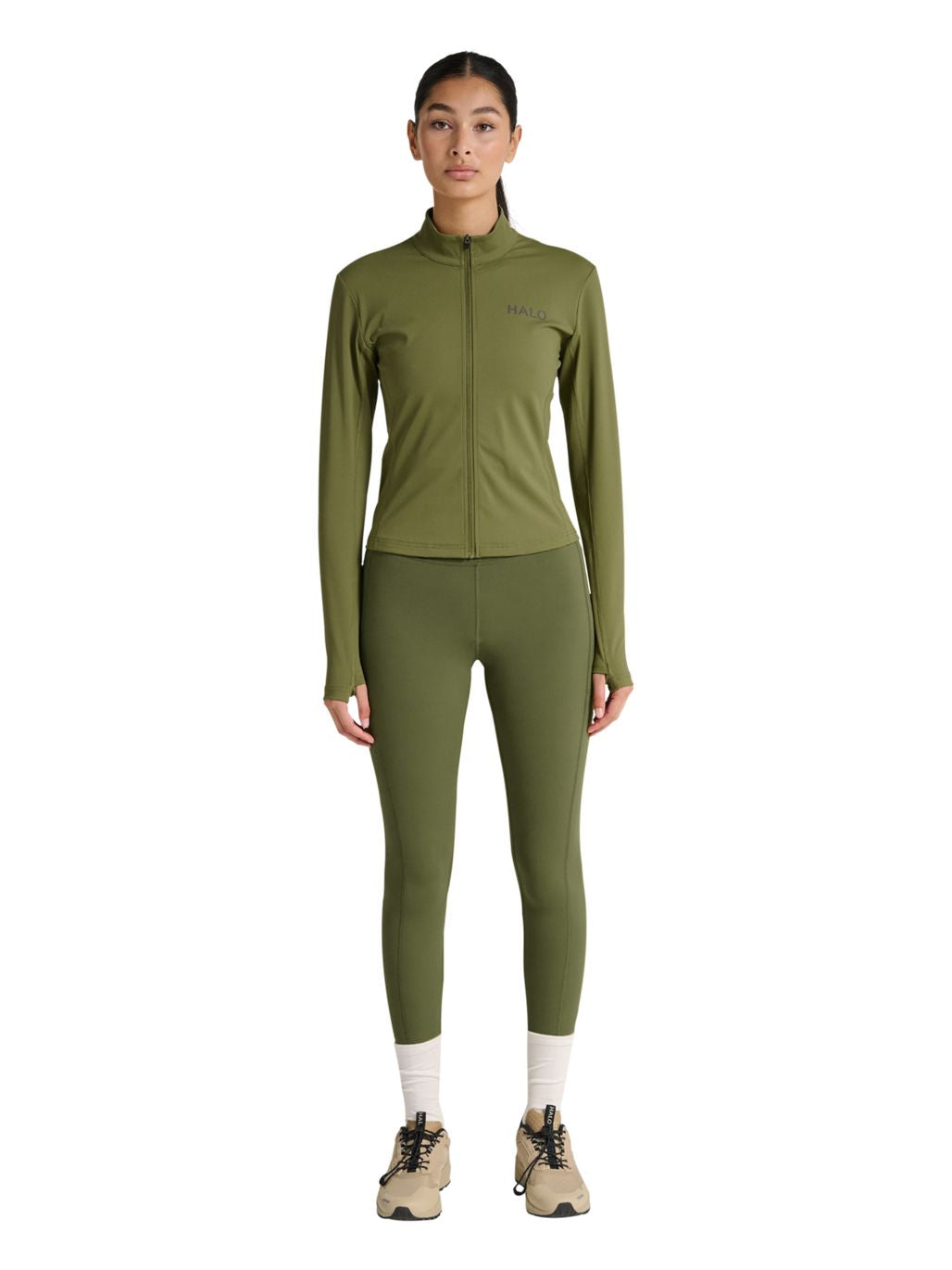 Halo - Women Full Zip 2.0 233016 - 6096 - Olive Drab Bluser 