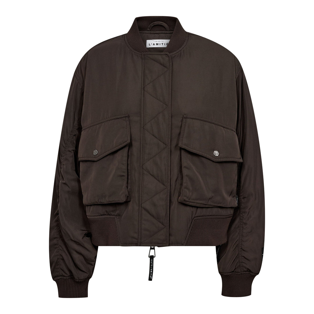 Haute L'Amitié - Bailey Zipper Bomber HL10679 - Mocca Jakker 