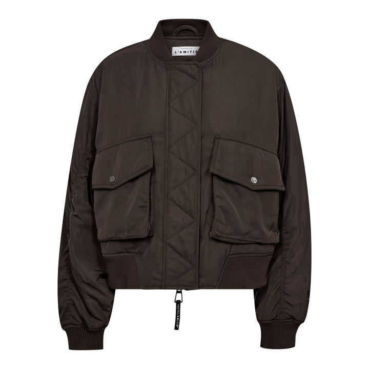Haute L'Amitié - Bailey Zipper Bomber HL10679 - Mocca Jakker 