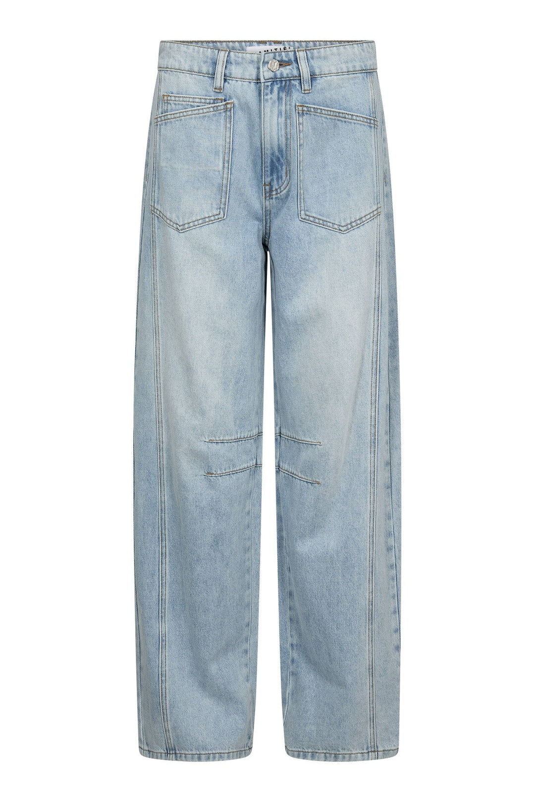 Haute L'Amitié - Barrel Front Pocket Jeans HL10700 - Bleached Denim Jeans 