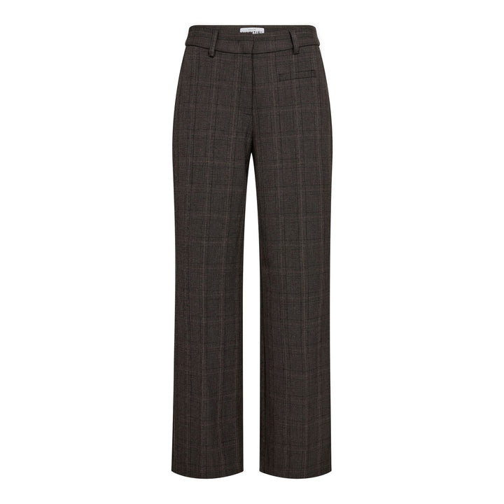 Haute L'Amitié - Check Fit Plain Pant HL10845 - Mocca Bukser 