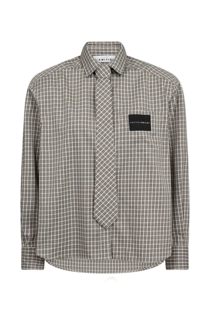 Haute L'Amitié - Chess Tie Shirt HL10721 - Beige Skjorter 