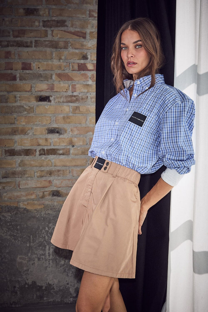 Haute L'Amitié - Contrast Color Check Shirt HL10814 - Blue Skjorter 