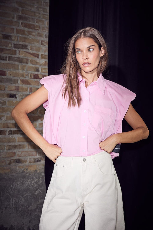 Haute L'Amitié - Dinnie Ns Poplin Shirt HL10846 - Bubblegum Skjorter 