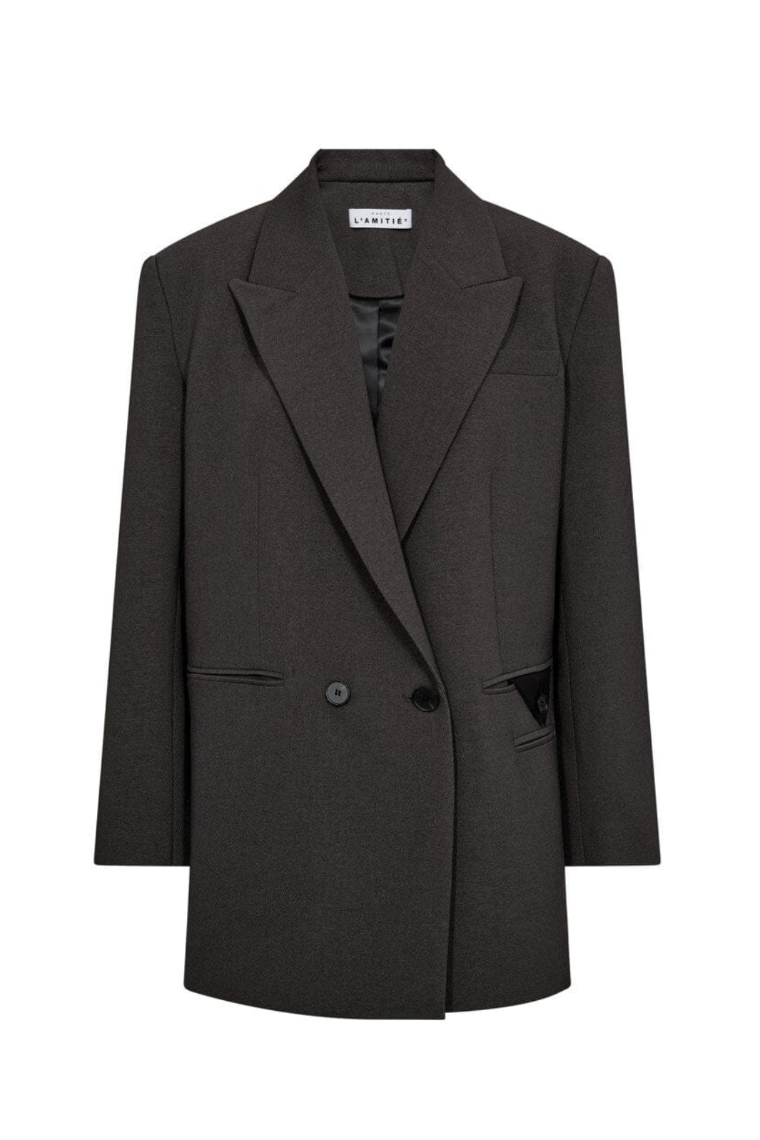 Haute L'Amitié - Emerald Oversize Triangle Blazer HL10463 - Dark Grey