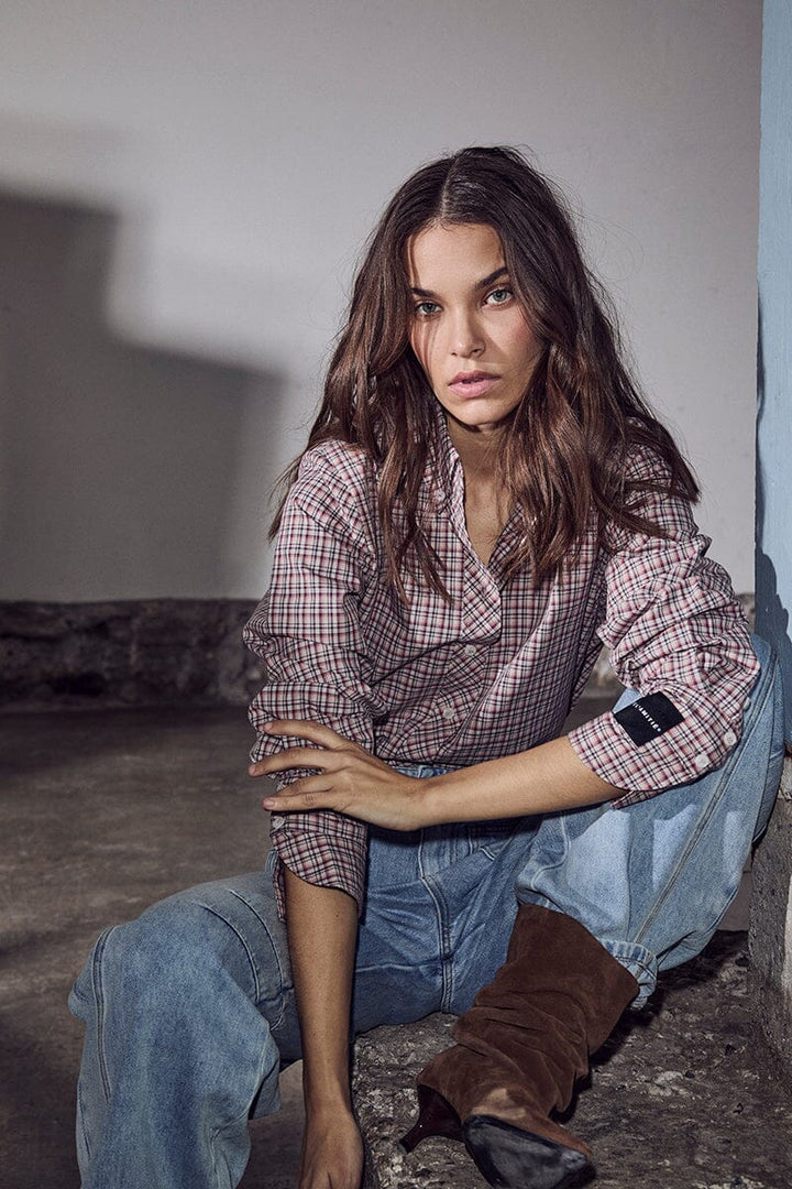 Haute L'Amitié - Emilie Check Shirt HL10747 - Iced Rose Skjorter 