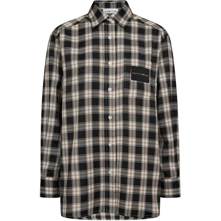 Haute L'Amitié - Haute Check Shirt HL10645 - Mocca Check Skjorter 