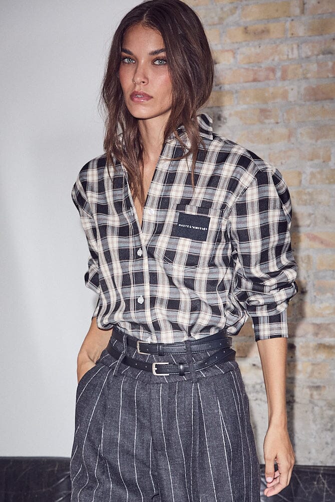 Haute L'Amitié - Haute Check Shirt HL10645 - Mocca Check Skjorter 