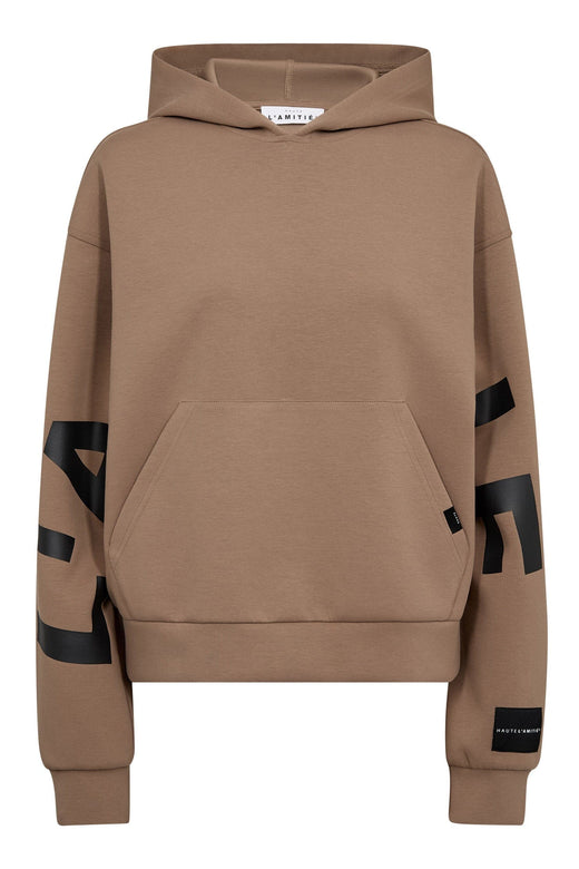 Haute L'Amitié - Maxi Split Hoodie HL10663 - Walnut Sweatshirts 