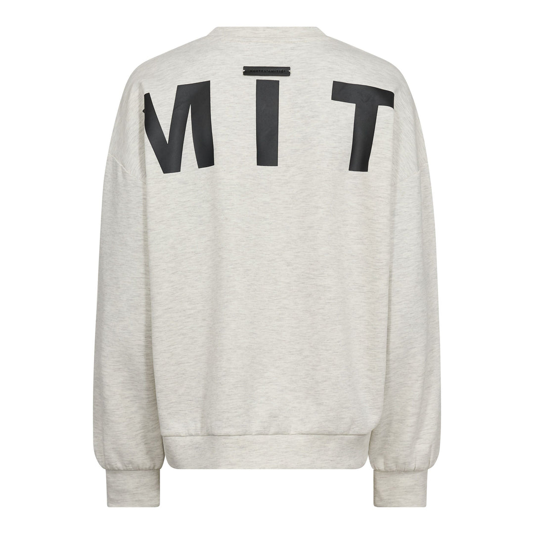 Haute L'Amitié - Maxi Split Logo Sweat HL10413 - Pearl Melange Sweatshirts 