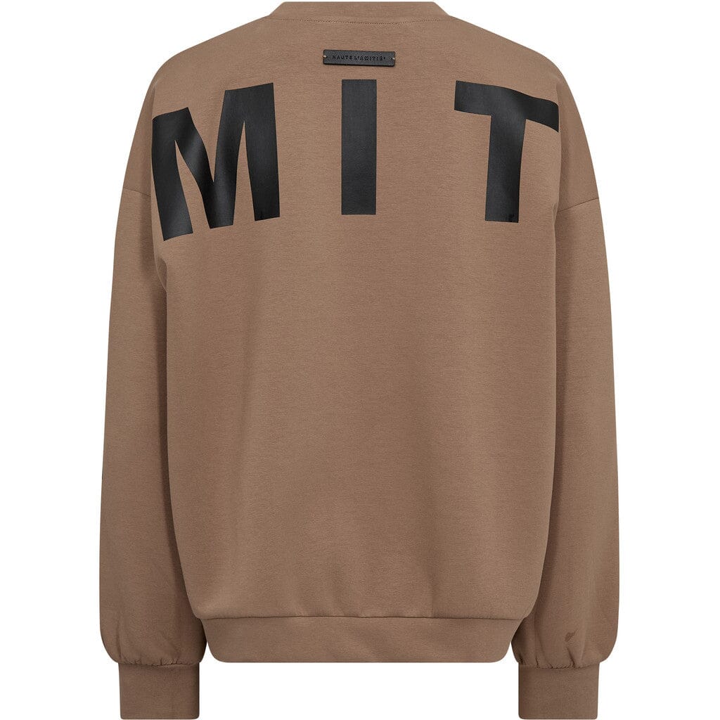 Haute L'Amitié - Maxi Split Logo Sweat HL10413 - Walnut Sweatshirts 